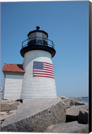 Framed Nantucket Brant Point lighthouse Print