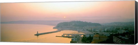 Framed Sunset Cote d'Azur Nice France Print