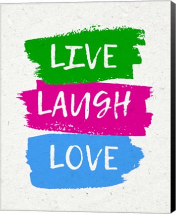 Framed Live Laugh Love-Bold Print