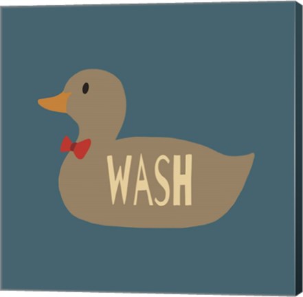 Framed Duck Family Boy Wash Print