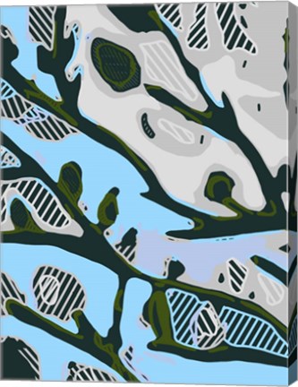 Framed Abstract Tree Limbs I Print