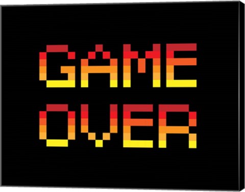 Framed Game Over  - Red Print