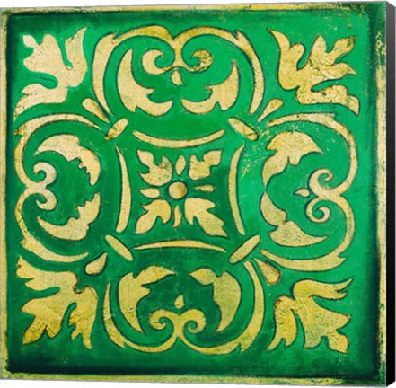 Framed Green Mosaic Print