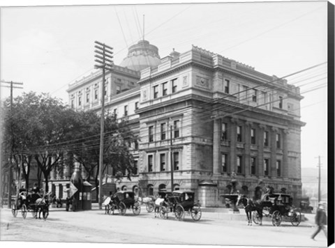 Framed Montreal Court House 1901 Print