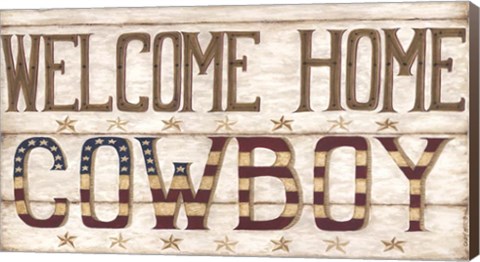 Framed Welcome Home Cowboy Print