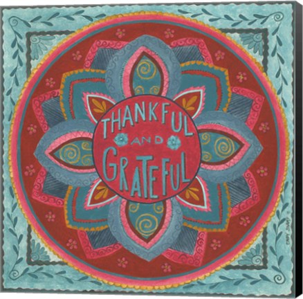 Framed Thankful and Grateful Print