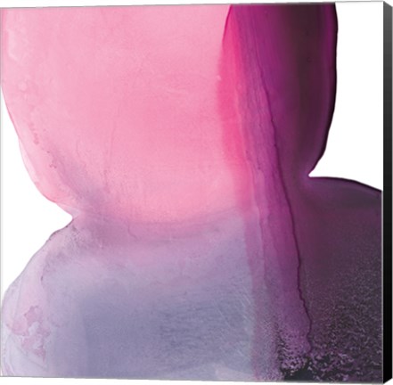 Framed Swish of Magenta II Print