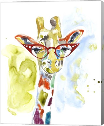 Framed Smarty-Pants Giraffe Print