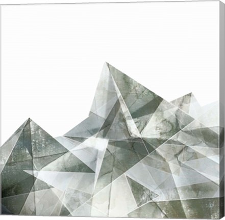 Framed Paper Mountains I Print