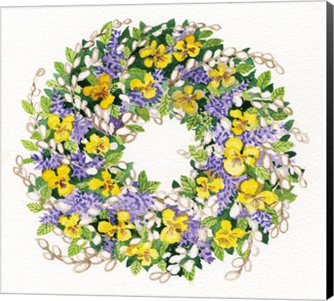 Framed Spring Wreath III Print
