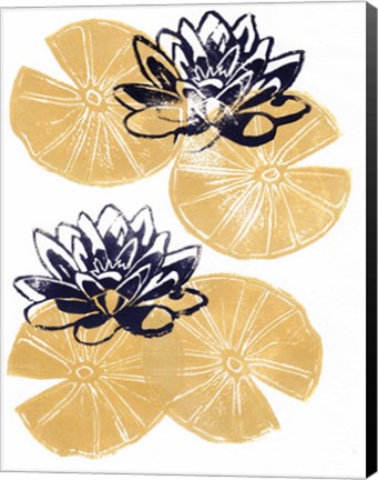 Framed Golden Lily Pad Print