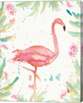 Framed Flamingo Fever XII Print