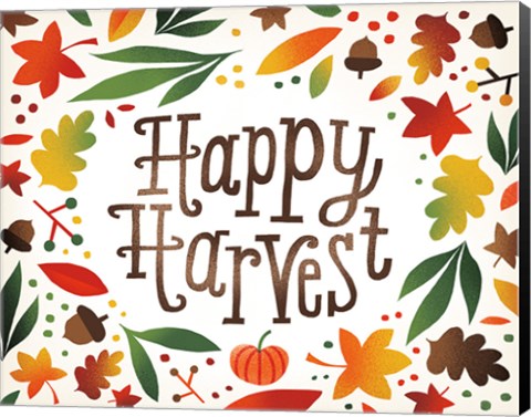 Framed Harvest Time Happy Harvest Print