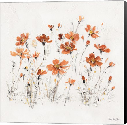 Framed Wildflowers III Orange Print