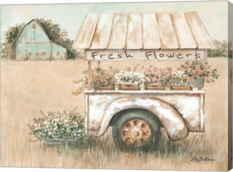 Framed Fresh Flowers for Sale Print