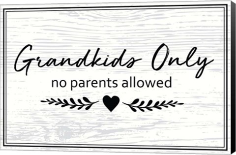 Framed Grandkids Only Print