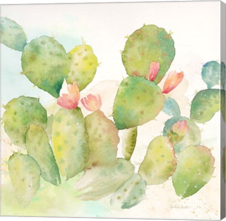 Framed Cactus Garden I Print