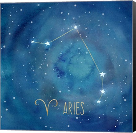 Framed Star Sign Aries Print