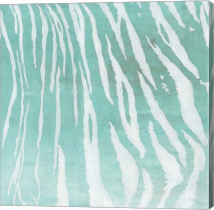 Framed Soft Animal Prints Blue Tiger Print