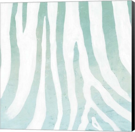 Framed Soft Animal Prints Blue Zebra Print
