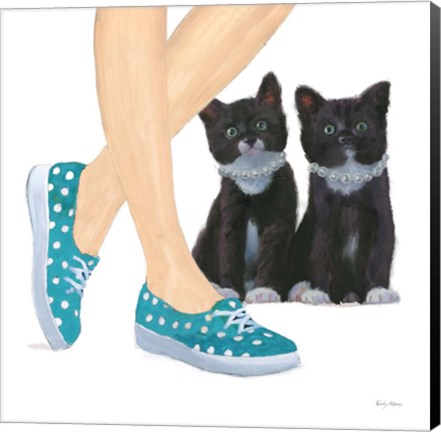 Framed Cutie Kitties III Print