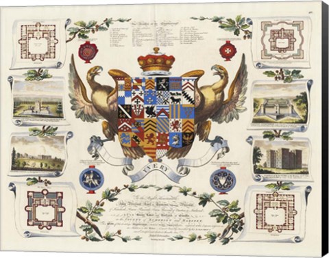 Framed Baronagium Genealogicum Print