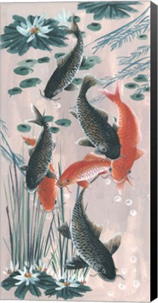 Framed Traditional Koi Pond II Print