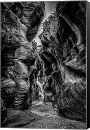 Framed Slot Canyon Utah 8 Black &amp; White Print