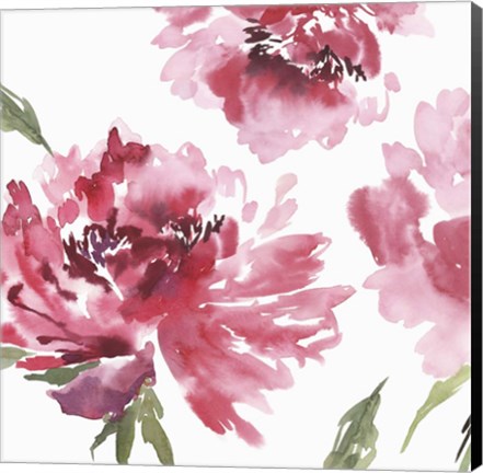Framed Crimson Blossoms II Print