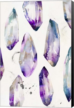 Framed Purple Gemstones I Print