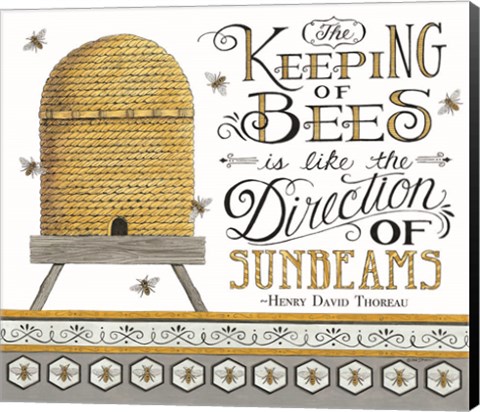 Framed Keeping of Bees Print