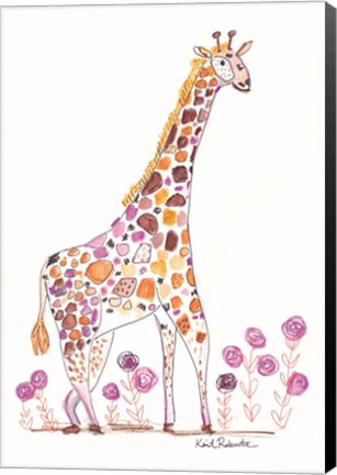 Framed Giraffe, Giraffe, Make Me Laugh Print