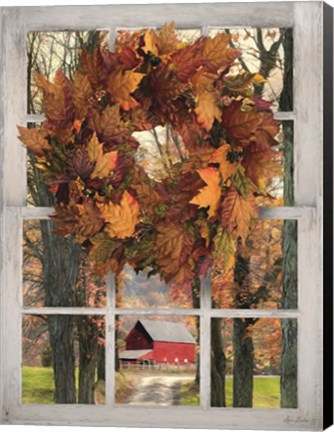 Framed Fall Window View II Print