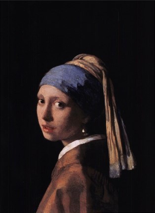 Framed Girl with a Pearl Earring, c.1665 Print