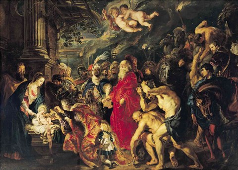 Framed Adoration of the Magi, 1610 Print