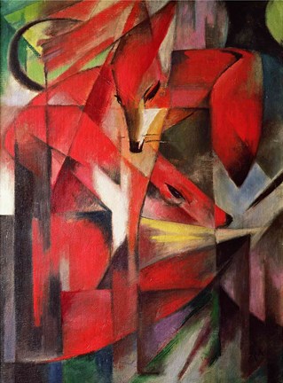 Framed Fox, 1913 Print