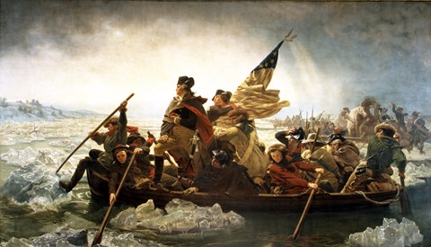 Framed Washington Crossing the Delaware by Emanuel Leutze Print