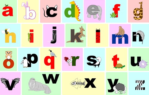 Framed Animal Alphabet Print