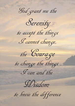 Framed Serenity Prayer - landscape Print