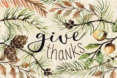 Framed Give Thanks Print