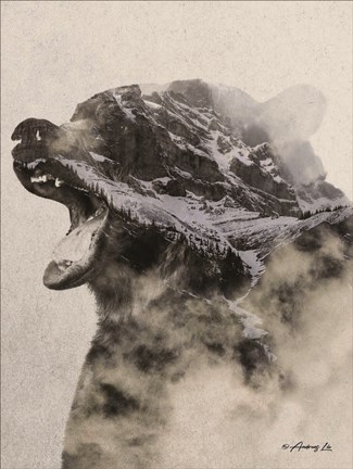 Framed Bear Fog Print