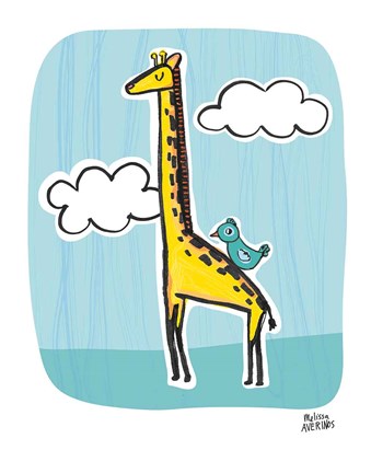 Framed Wild About You Giraffe Print