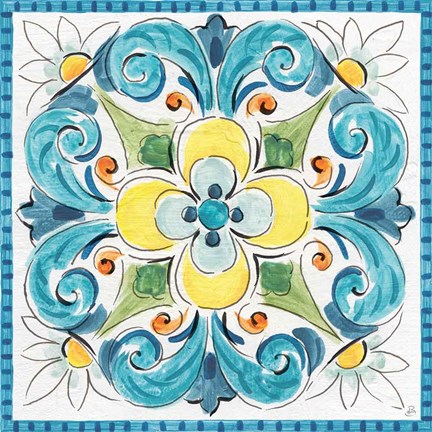 Framed Mediterranean Breeze XVIII Print