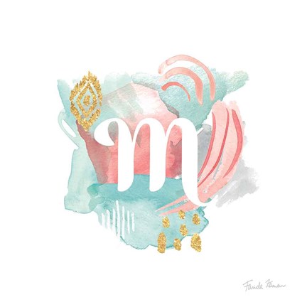 Framed Abstract Monogram M Print