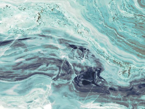 Framed Aqua Mineral Print