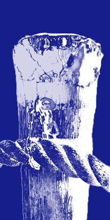 Framed Indigo Pier Panel II Print