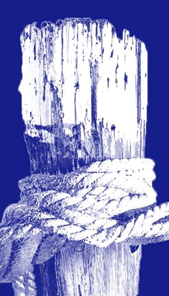 Framed Indigo Pier Panel III Print