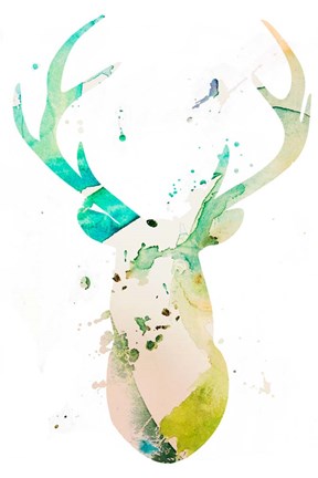 Framed Youthful Deer II Print