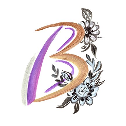 Framed Monogram B Print