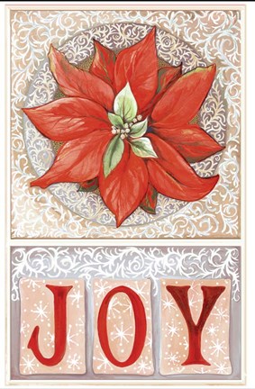 Framed Poinsettia Joy Print